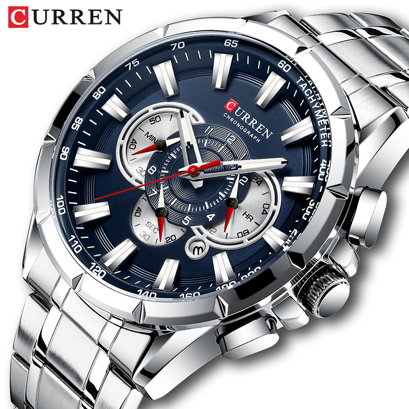 Luxury Watch Magazine - CURREN 손목 시계 남자 방수 크로노