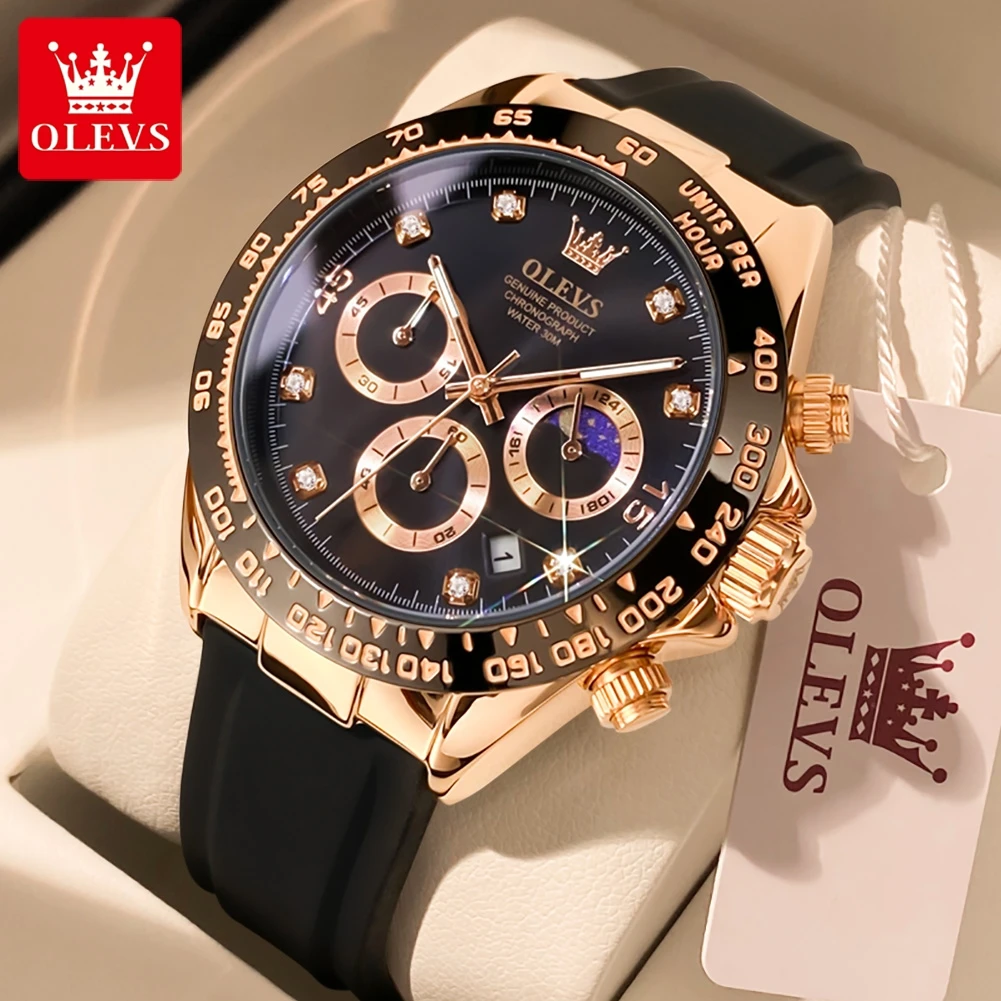 Luxury Watch Magazine - OLEVS 2875 남성용 시계, 크로노그래프, 24시간