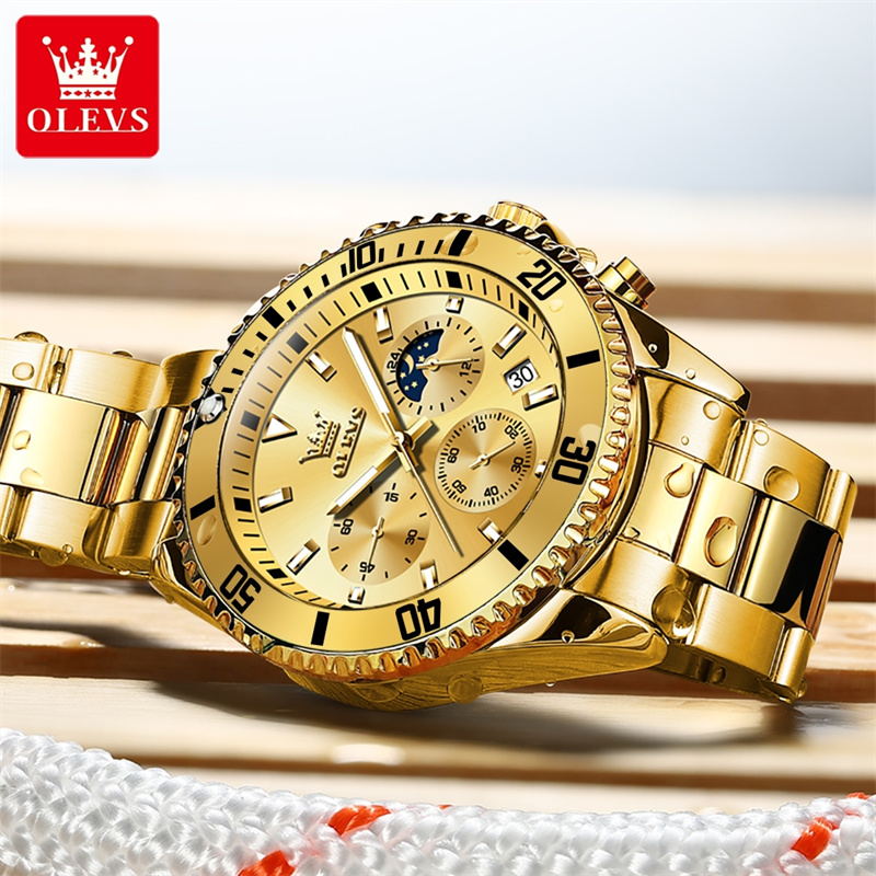 OLEVS 시계 남자 톱 브랜드 럭셔리 골드 쿼츠 밀리 - Luxury Watch Magazine 리뷰 및 가격