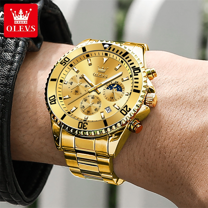 OLEVS 시계 남자 톱 브랜드 럭셔리 골드 쿼츠 밀리 - Luxury Watch Magazine 리뷰 및 가격