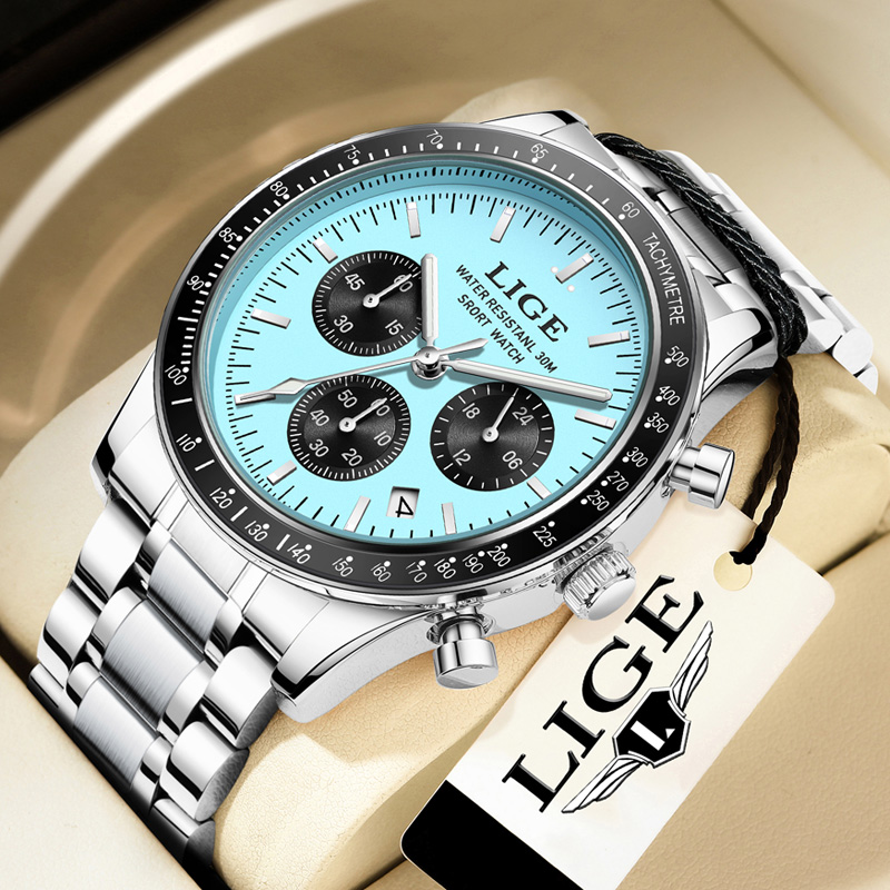 LIGE 최고급 브랜드 남성용 새 시계 쿼츠 남성 시계 - Luxury Watch Top 10 리뷰 및 가격
